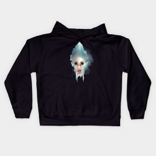 Mountain frozen woman’s head Kids Hoodie